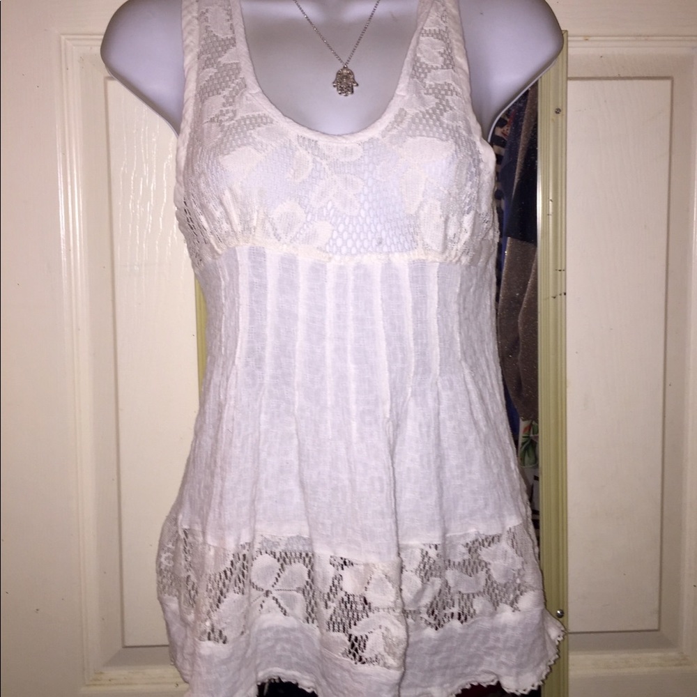 Free People Cream Top